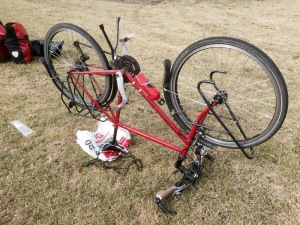 Bike repairs - 1st puncture of tour