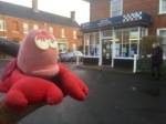 Lobster fugitive in Reepham, looking shifty near the cop shop