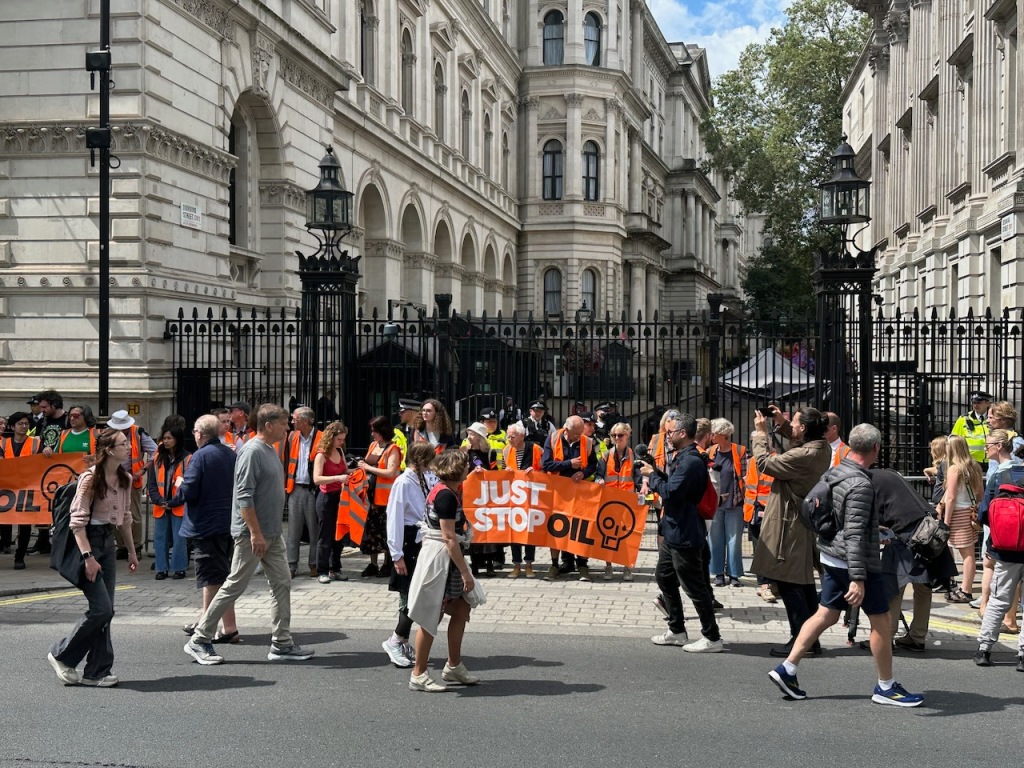 Outside Downing Street 2